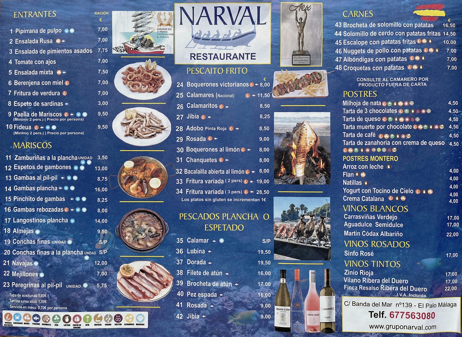 Carta Narval Playa