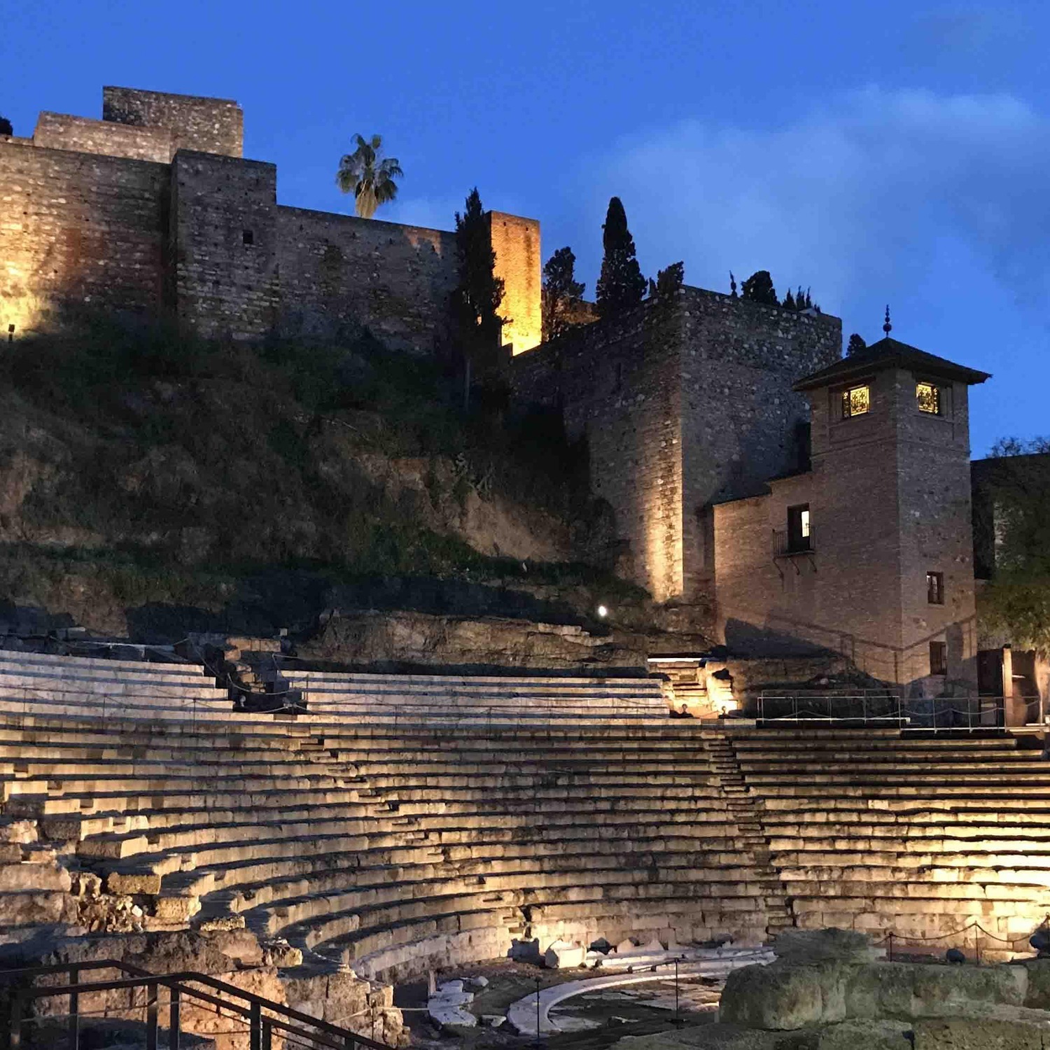 Teatro Romano Malaga Noche
